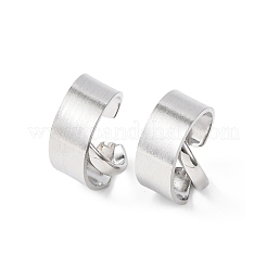 Pendientes de puño en forma de C de acero inoxidable 304&nbsp;LS-EJEW-K268-85P