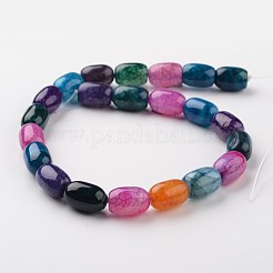 Баррель естественный многоцветные агаты шарик нити&nbsp;G-M350-11