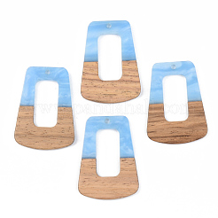 Pendentifs en résine opaque et bois de noyer&nbsp;RESI-S389-034A-C