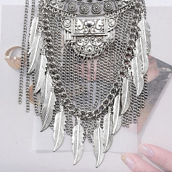 Ожерелья-нагрудники из сплава в этническом стиле с многослойными перьями и кисточками для женщин FS-WGB63BE-01