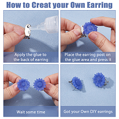 20 шт. 2 стиля латунных сережек-гвоздиков&nbsp;KK-HS0001-90