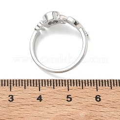 Anelli da donna in ottone con micro pavé di zirconi cubici per la festa della mamma&nbsp;RJEW-K261-15A-P