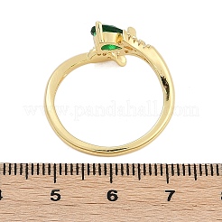 Кольца-манжеты из листовой латуни с микропаве из кубического циркония для женщин RJEW-M028-65G