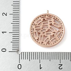 Pendentifs avec zircon cubiques à micro-pavés en laiton&nbsp;KK-C086-01RG