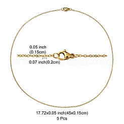 Ионное покрытие (ip) 5 шт. 304 нержавеющая сталь трос цепи ожерелья комплект для мужчин и женщин MAK-YW0002-02P