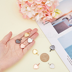 8 шт. 4-х цветная латунная подвеска-кабошон KK-FH0006-15