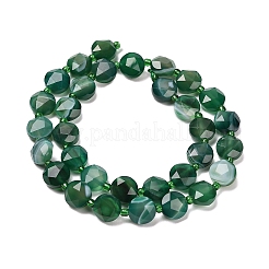 Натуральные полосатые агатовые бусы G-C116-A180-01C