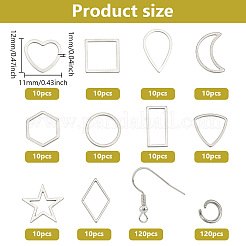 Набор для самостоятельного изготовления геометрических сережек-подвесок из нержавеющей стали 304 DIY-DR0001-37