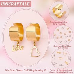 Набор для самостоятельного изготовления кольца-манжеты с подвеской в виде любви STAS-UN0039-60