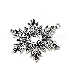 Снежинка тибетский стиль сплава подвеска кабошон с открытой спиной настройки TIBEP-S295-62AS-RS