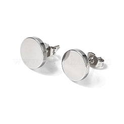 Orecchini a bottone in acciaio inossidabile 304&nbsp;EJEW-L309-01C-P