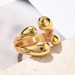 Кольца-манжеты из нержавеющей стали 304 в форме капли&nbsp;RJEW-Q012-04G