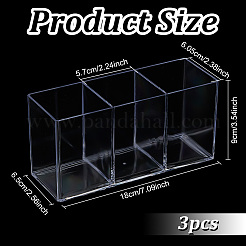3 пояс акриловые многофункциональные настольные ящики для хранения&nbsp;AJEW-WH0695-137B