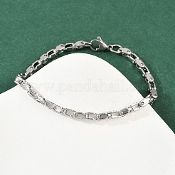 Браслеты-цепочки из нержавеющей стали 201 звено для мужчин и женщин&nbsp;BJEW-B143-03P