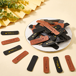 75 шт. 3-х цветные этикетки из искусственной кожи DIY-CL0002-09