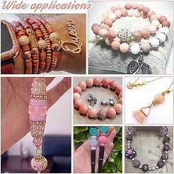 60 шт. 6-х цветные бусины из полимерной глины ручной работы со стразами PORC-PH0001-38