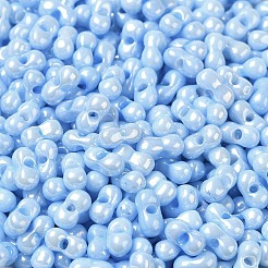 Couleurs opaques perles de rocailles en verre lustré&nbsp;X1-SEED-B001-01A-07