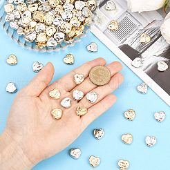 200шт 2 цвета пластиковые бусины ccb&nbsp;CCB-PA0001-20