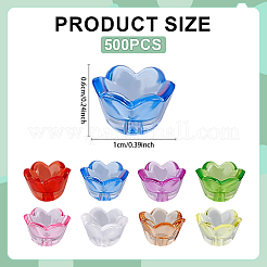 500 шт. Прозрачные акриловые бусины&nbsp;TACR-ME0001-01