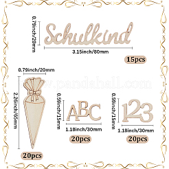 1 Set Tischdekoration aus unbehandeltem Holzkonfetti&nbsp;WOOD-SP0001-99