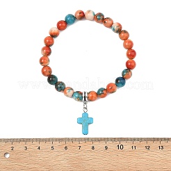 Bracelets unisexes en pierres synthétiques mélangées&nbsp;BJEW-JB13626