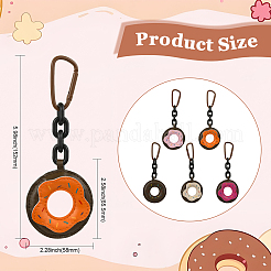 5 шт. 5 цвета искусственная кожа пончик подвеска украшение AJEW-CJ0001-60