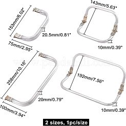 2шт. 2-х стильная алюминиевая рамка для ручки кошелька FIND-CA0003-24A