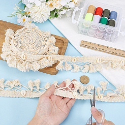 5 ярд хлопкового кружева с кисточками&nbsp;OCOR-PH0007-58