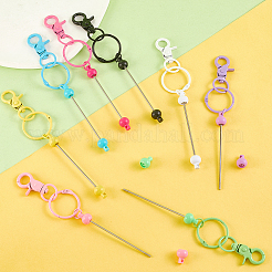 16 шт. 8-х цветные брелки-подвески из сплава и пластика&nbsp;FIND-SC0017-21