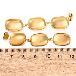 Серьги-гвоздики с кисточками из нержавеющей стали 304&nbsp;EJEW-Q044-05G