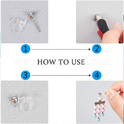 80 шт. 4 стиля пластиковых клипс для сережек&nbsp;KY-AR0001-29