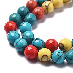 Синтетических нитей бирюзовые бусы G-L620-A02-10mm