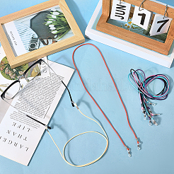 6 шт. 6-х цветные вощеные шнуры для очков&nbsp;AJEW-CN0004-79C