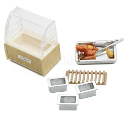 樹脂製食品遊びシーン  ミニチュア装飾品  ガーデンドールハウスアクセサリー  淡い茶色  49x45mm&nbsp;PW-WG811E9-01
