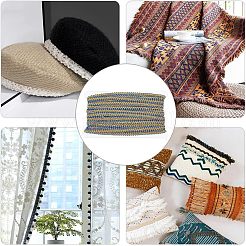 ジュエリー作り用のレーストリムポリエステルリボン  ゴールド  3/8インチ（10mm）  約14.98ヤード（13.7m）/カード&nbsp;OCOR-WH0071-007A