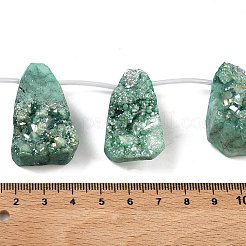 Galvaniques Druzy naturelle perles en agate brins&nbsp;G-N0259-06