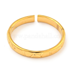 Ionenplattierung (IP) 304 Edelstahl offene Manschette Fingerringe für Unisex&nbsp;RJEW-P114-06G