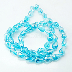 Larme à facettes en verre galvanisé&nbsp;X-EGLA-D015-15x10mm-22