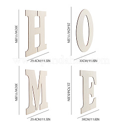 Mot maison des tranches de bois non finies&nbsp;DIY-WH0163-91-1