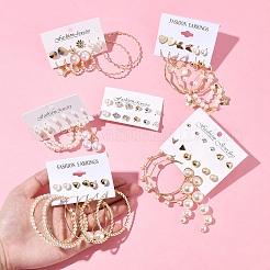 5 комплект из 5-х комплектов сережек из сплава EJEW-FS0001-28