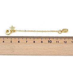 Europäische Sicherheitsketten aus Messing mit klarem Zirkonia und Anhängern&nbsp;KK-L236-16B-G