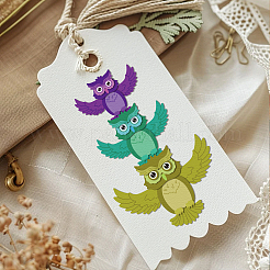 Stanzschablonen aus Kohlenstoffstahl mit Eulenmotiv&nbsp;DIY-WH0309-3777