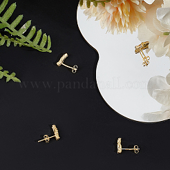 2 пара 925 сережек-гвоздиков из стерлингового серебра EJEW-BBC0001-50G