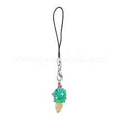 Decorazioni pendenti con perline di vetro a forma di gelato&nbsp;HJEW-MZ00179-02