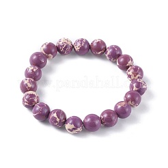 Bracelets synthétiques en perles de regalite synthétiques&nbsp;BJEW-K212-A-024-1