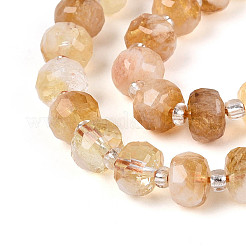 Нити из нагретых натуральных цитриновых бусин&nbsp;G-T144-A01-11