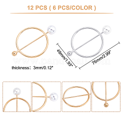 12 шт. 2-х цветный сплав с пряжками из АБС-пластика&nbsp;JEWB-AR0001-05