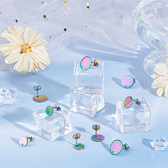 24 шт. 3 стиля ионного покрытия (IP) 304 нержавеющая сталь серьги-гвоздики фурнитура STAS-UN0040-07