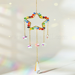 Стеклянные подвесные ловцы солнца&nbsp;AJEW-WH0270-714D