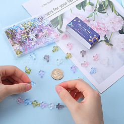 120шт 6 цвета прозрачные пластиковые бусины KY-SC0002-15